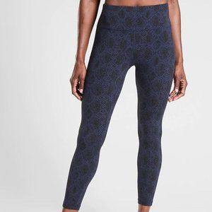 Athleta Blue Ultimate Snake 7/8 Leggings